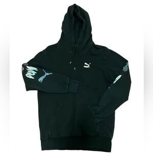 Puma Men Hoodie Tiger Print Black